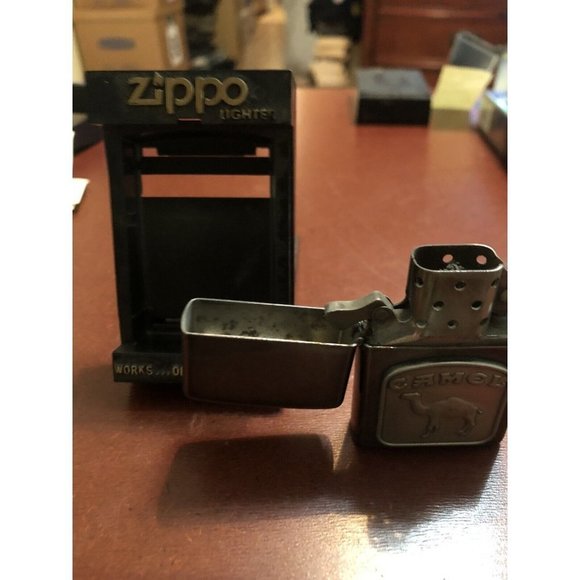 Vintage Zippo Camel Cigarettes Chrome Promotional  Lighter w/ Case Not Tested - Picture 4 of 5